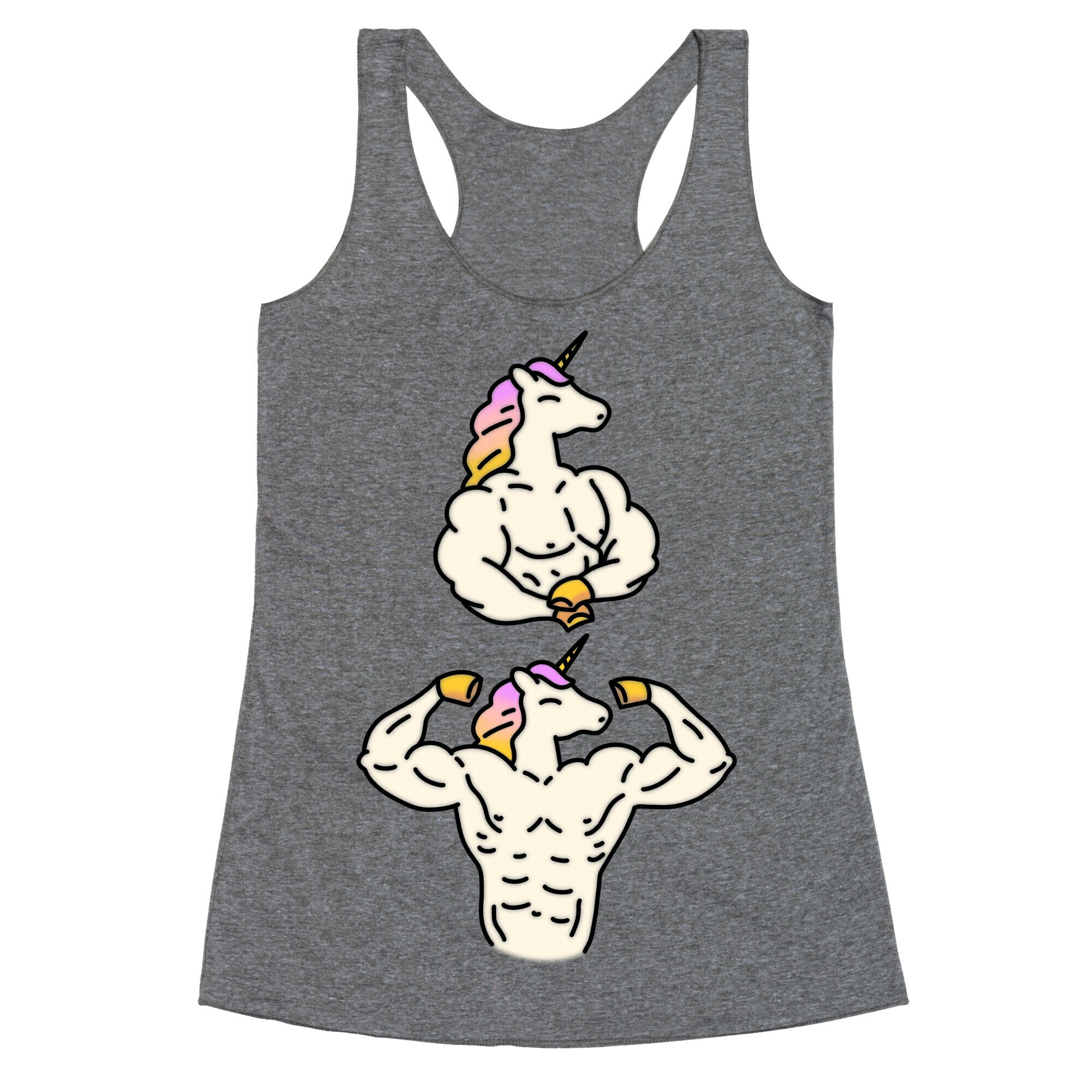 Majestic Buff Unicorn Racerback Tank